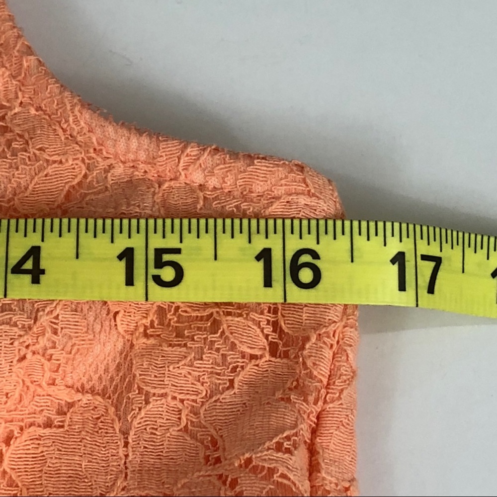 Alya Orange Lace Overlay Tank Size S K41 - Picture 6 of 7